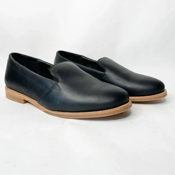 NWOB Portland Leather Patina Black Leather Rounded Leather Loafer Size 9.5 - Picture 1 of 9